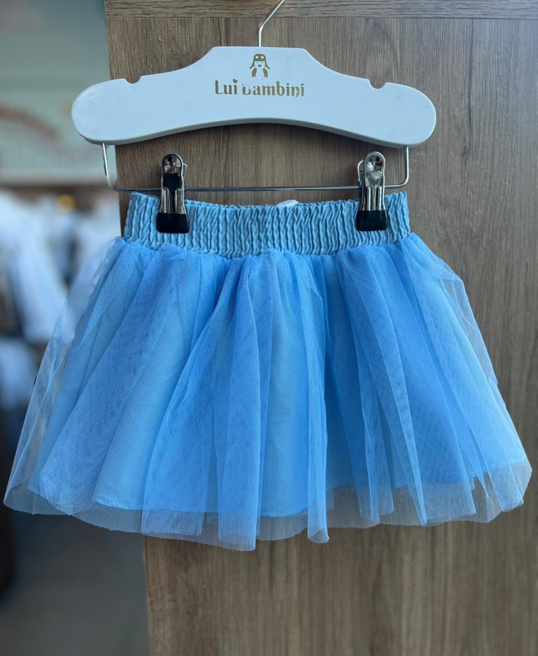 SAIA BÁSICA TULE LISA MENINA MON SUCRE - AZUL
