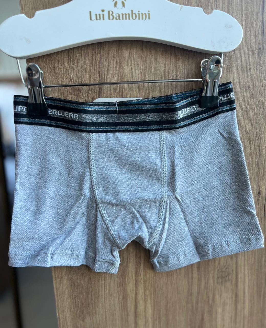 CUECA UNDEWEAR ELÁSTICO CÓS ALGODÃO MENINO LUPO - CINZA