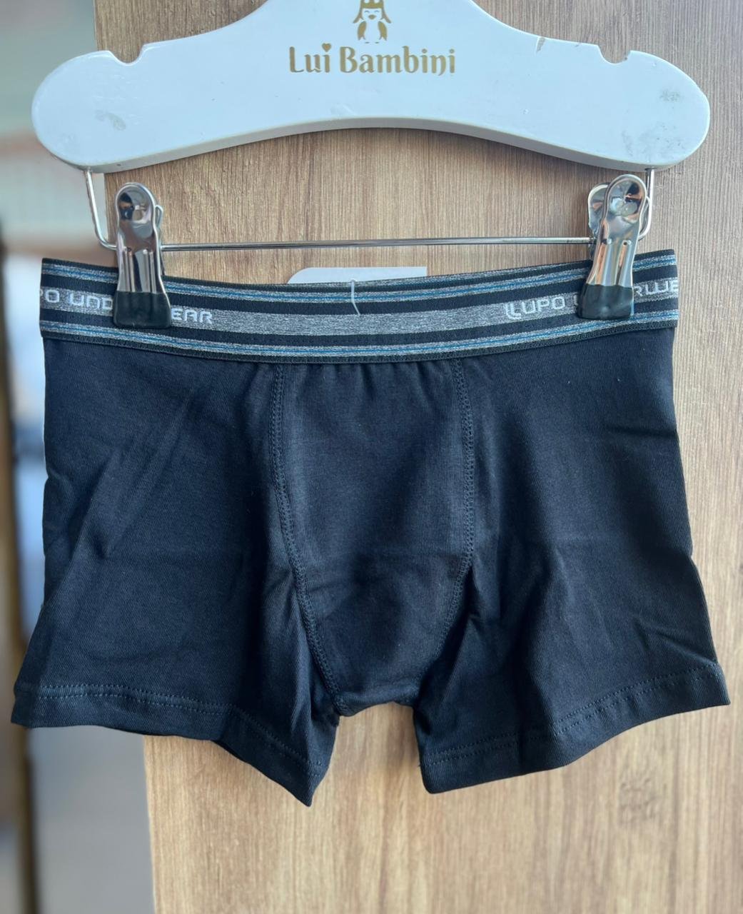 CUECA UNDEWEAR ELÁSTICO CÓS ALGODÃO MENINO LUPO - PRETO