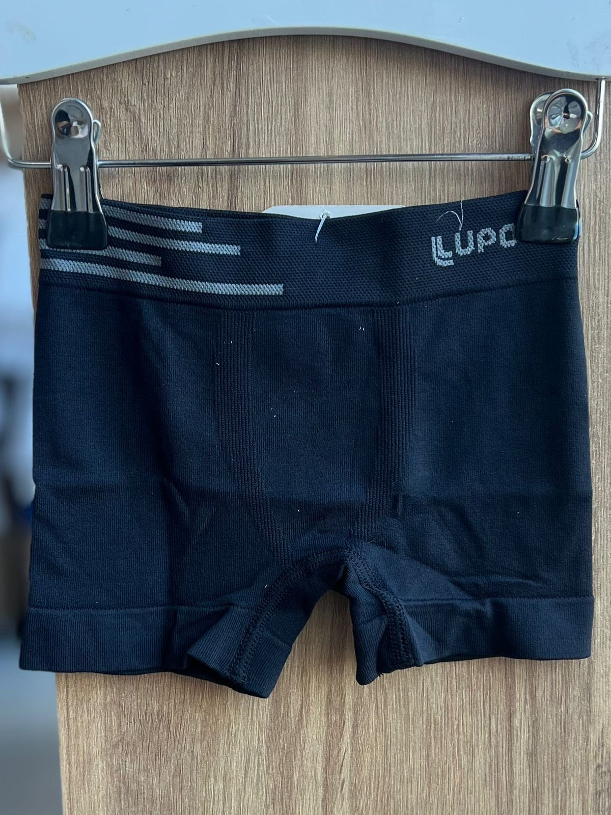CUECA BOXER LISTRAS MICOFIBRA SEM COSTURA MENINO LUPO - PRETO