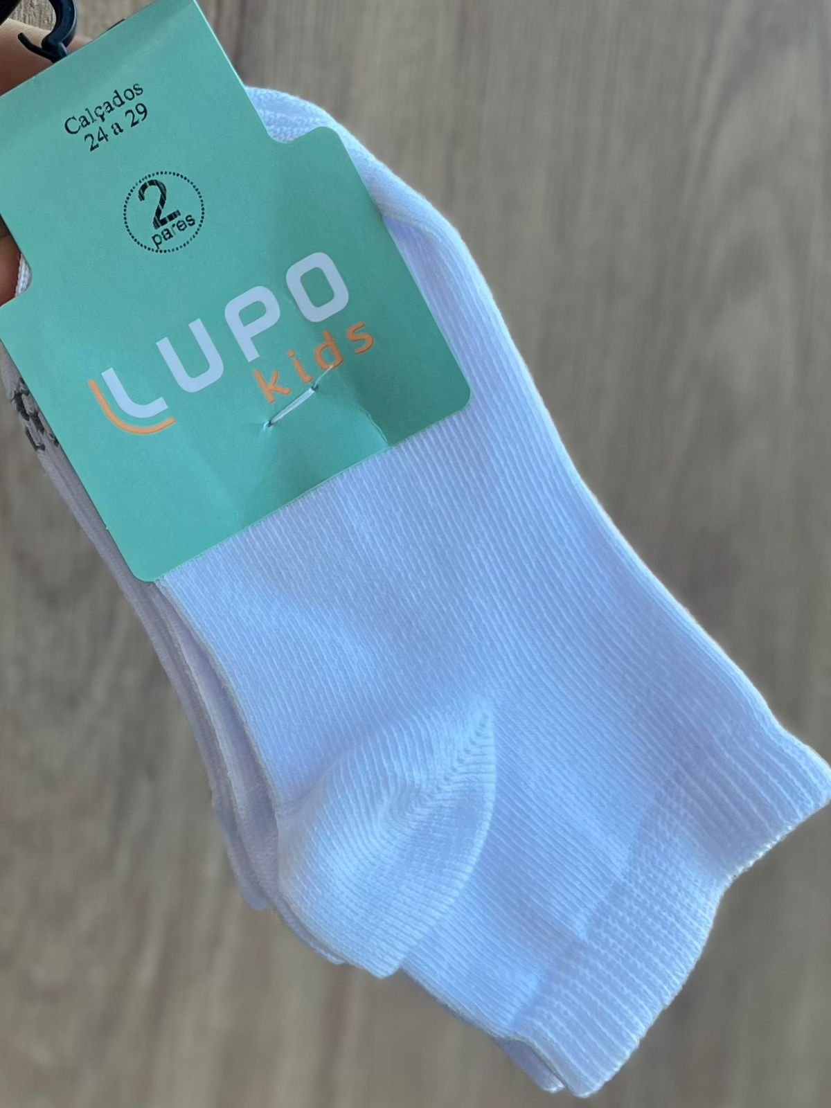 MEIA LISA BÁSICA CANO BAIXO KIT 2 PARES UNISSEX LUPO - BRANCO