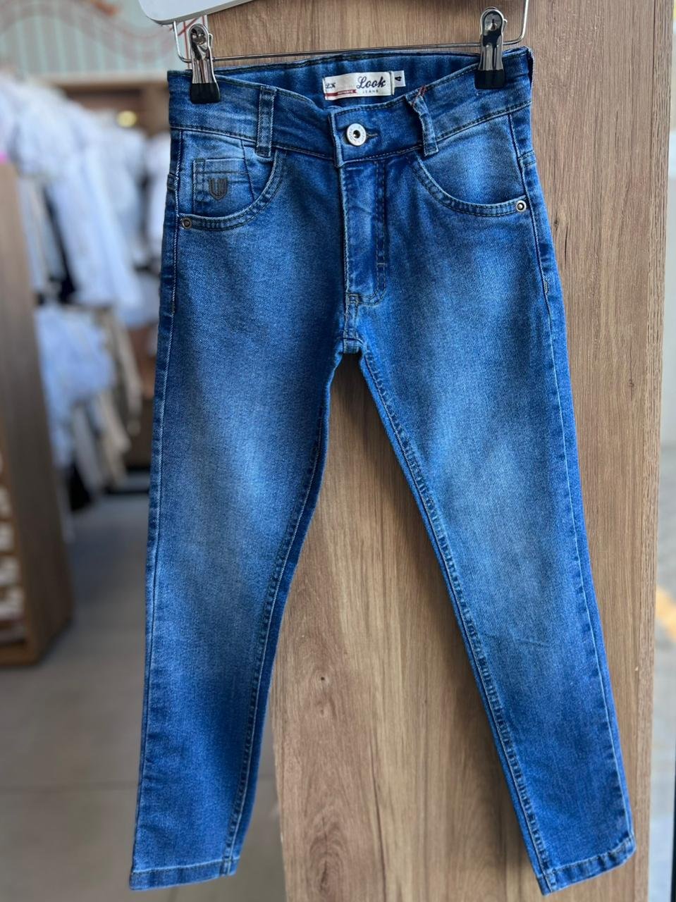 CALÇA JEANS SKINNY BOLSO CALÇA INTENSE DARK MENINO LOOK JEANS - JEANS