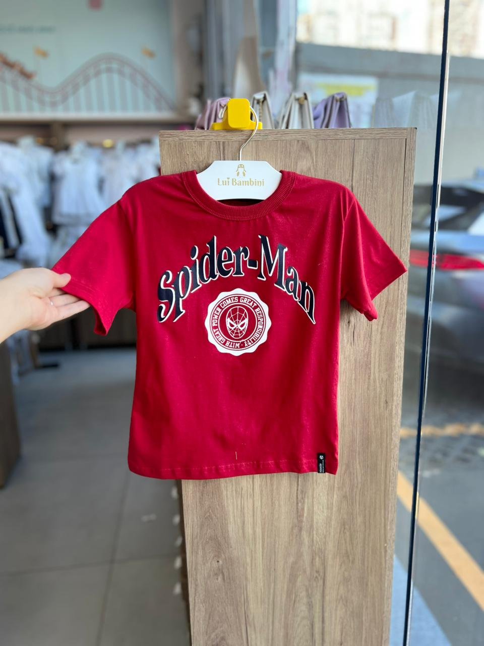 CAMISETA MANGA CURTA SPIDER MAN HOMEM ARANHA HEROI MARVEL MENINO YOUCCIE - VERMELHO