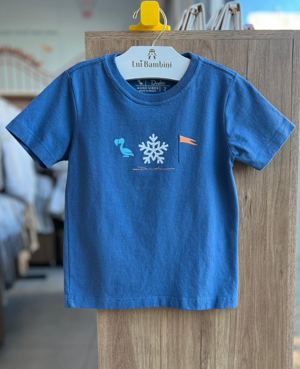 CAMISETA MANGA CURTA NEVE DODO BANDEIRA MENINO DUDES - AZUL
