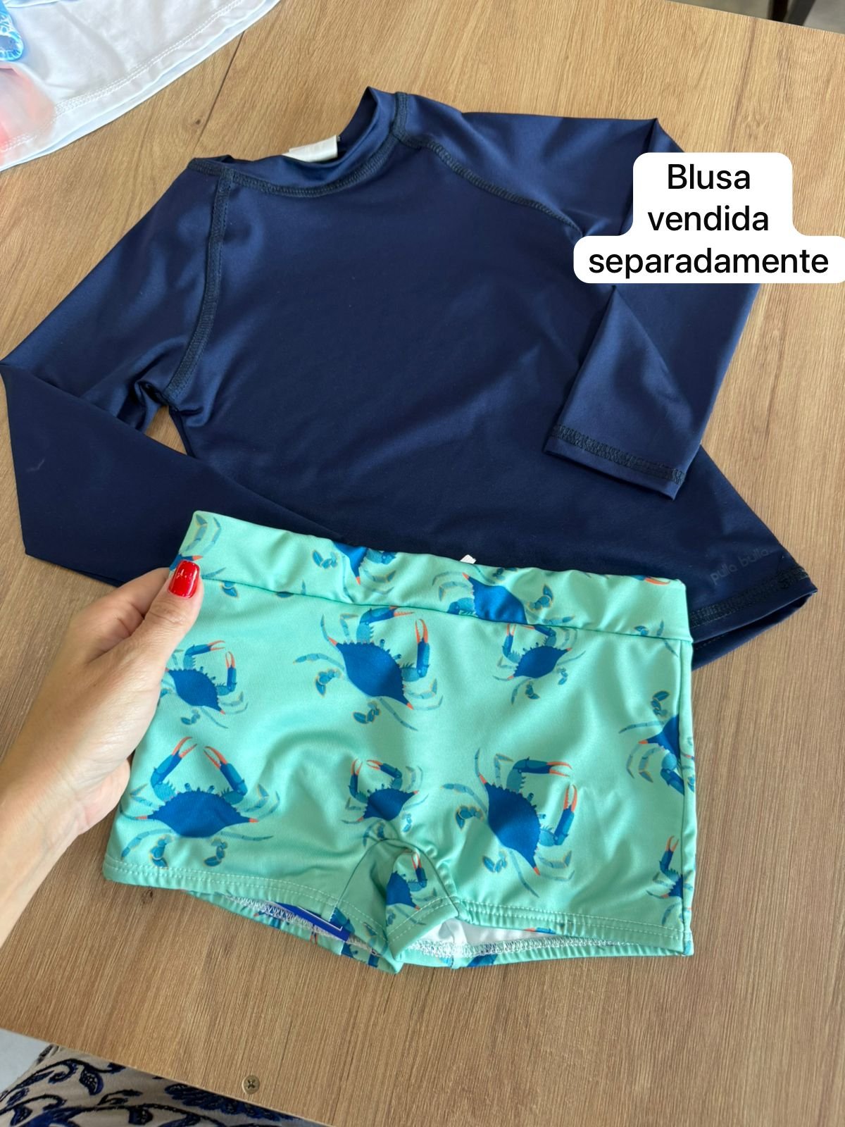 SUNGA ESTAMPAS CARANQUEIJO SIRI PROTEÇÃO UV50+ MENINO RICHES - VERDE