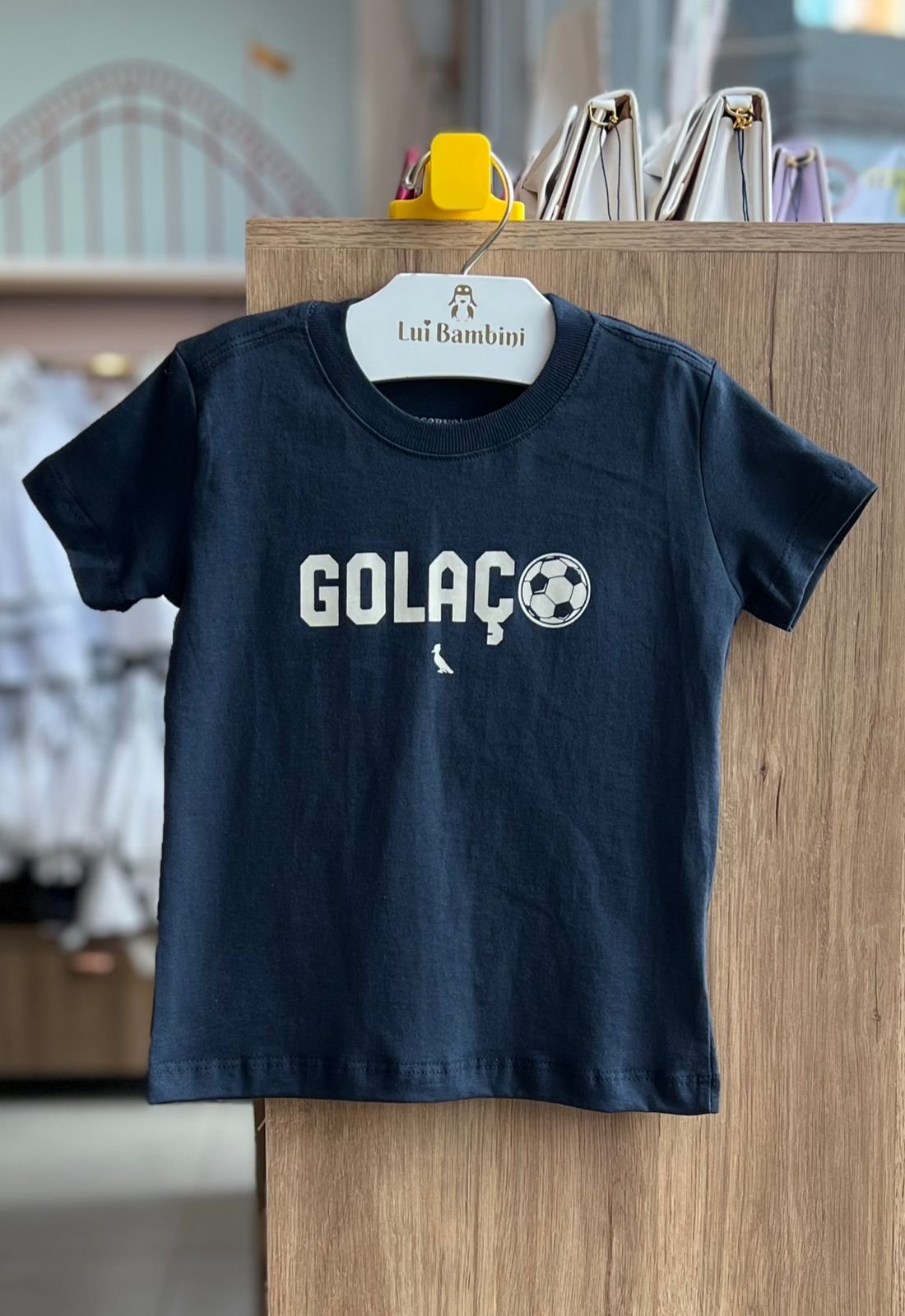 CAMISETA MANGA CURTA GOLAÇO FUTEBOL PICA PAU MENINO RESERVA MINI - MARINHO
