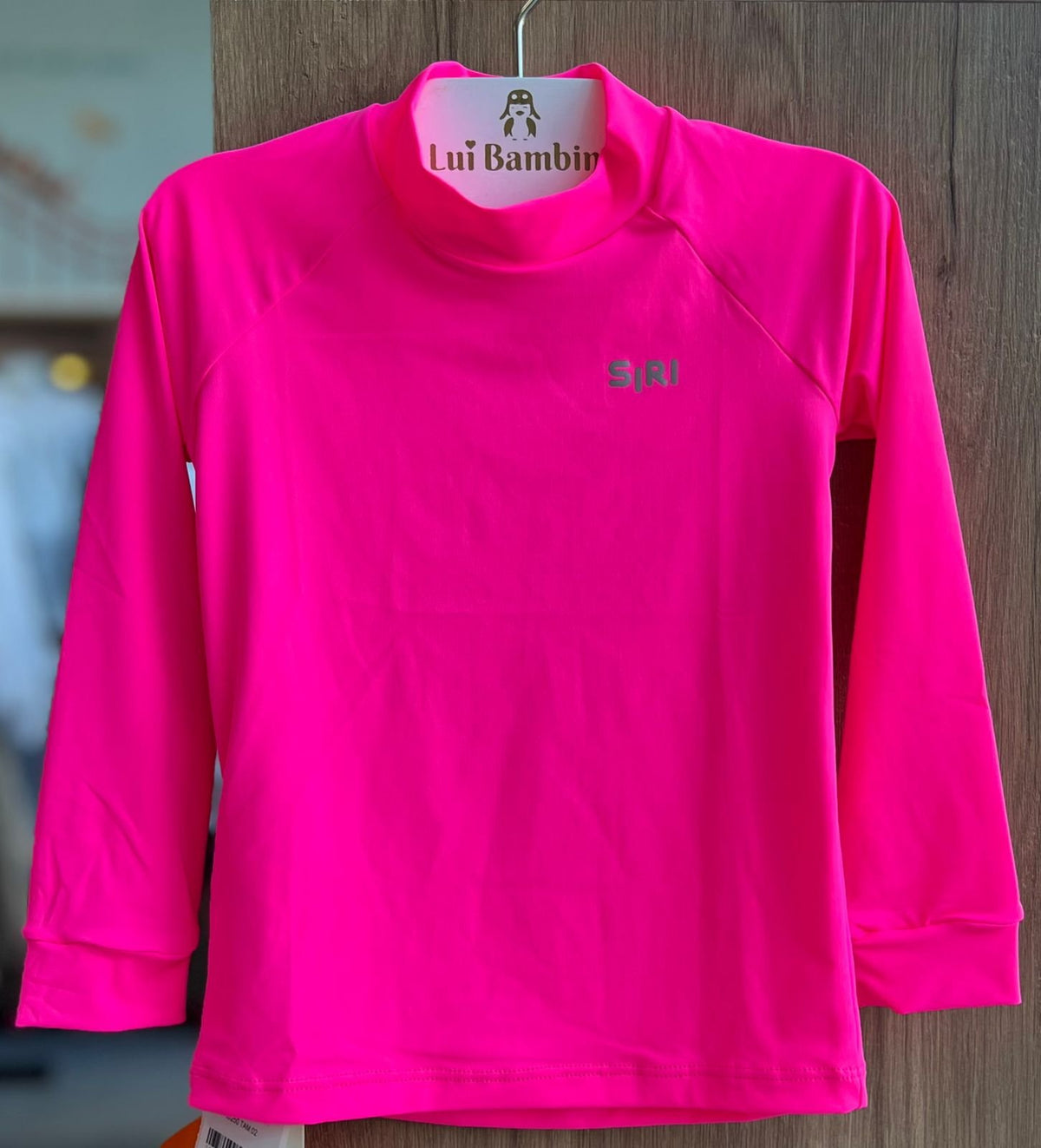 BLUSA MANGA LONGA BÁSICA PROTEÇÃO U50+ MENINA SIRI - ROSA NEON