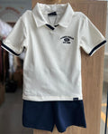 CONJUNTO CAMISA MANGA CURTA POLO ALWAYS URBAN E BERMUDA MENINO YOUCCIE - OFF/MARINHO