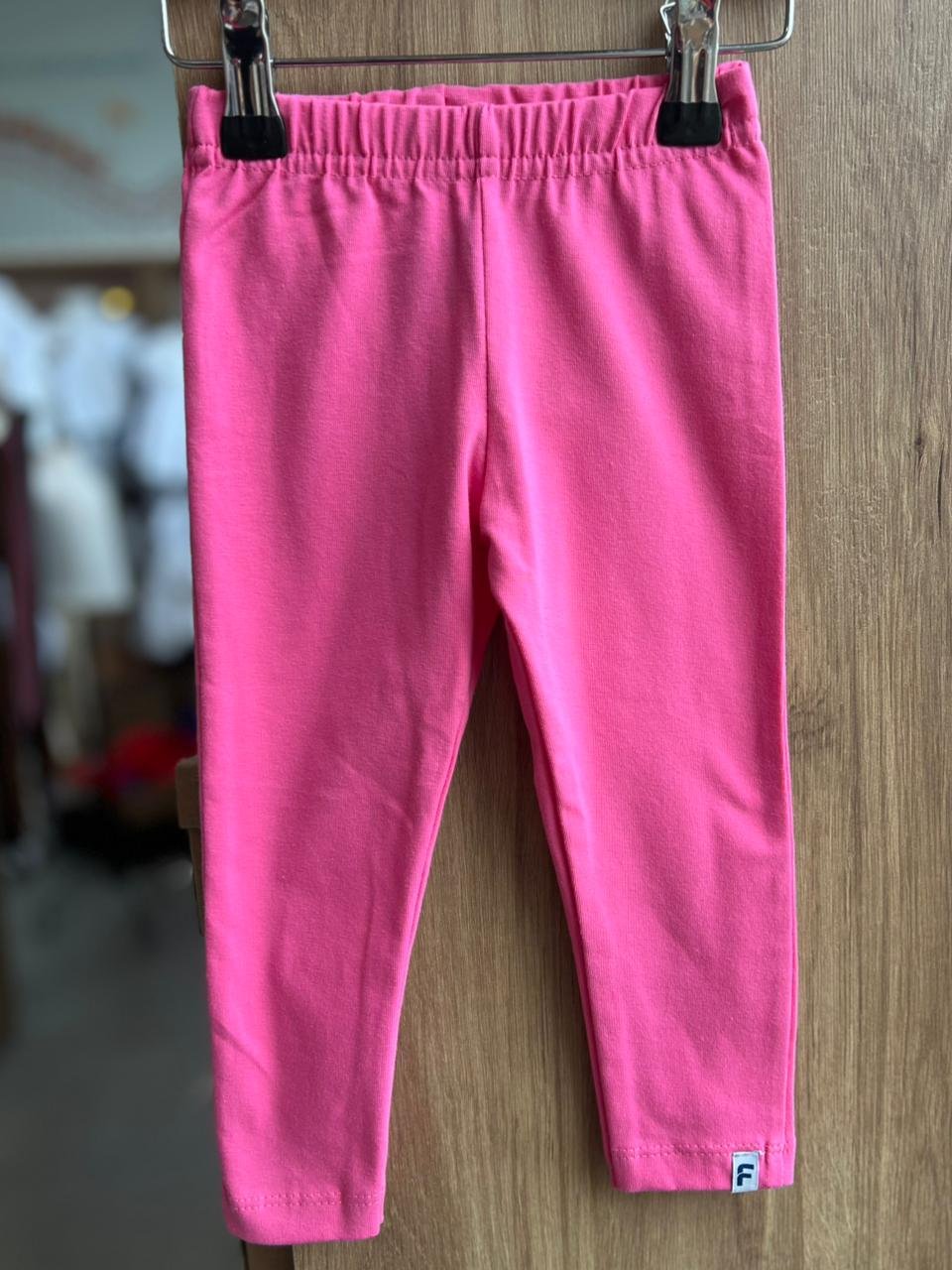 CALÇA LEGGING LISO BÁSICO MENINA FAKINI - ROSA CLARO