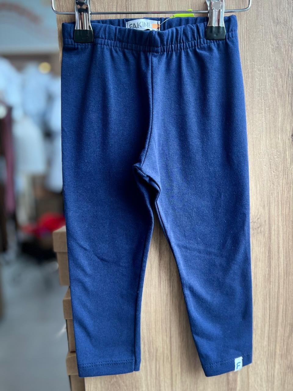 CALÇA LEGGING LISO BÁSICO MENINA FAKINI - MARINHO