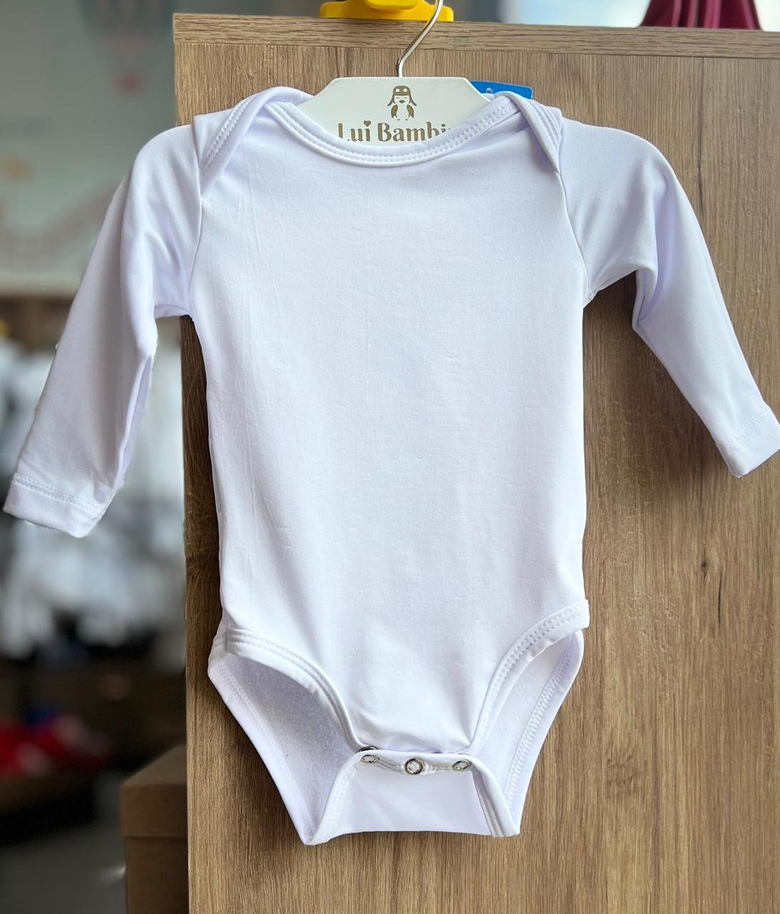 BODY MANGA LONGA LISO BÁSICO TÉRMICA UNISSEX FAKINI - BRANCO