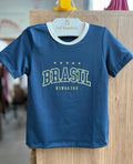 CAMISETA MANGA CURTA DRY FLEX COPA DO MUNDO BRASIL HEXA MENINO KING&JOE - MARINHO