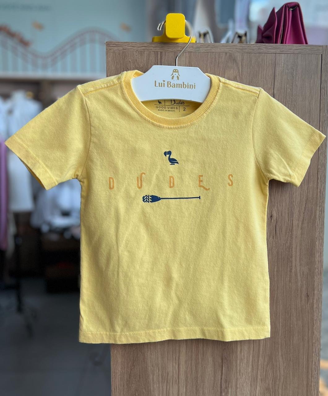 CAMISETA MANGA CURTA STEERING DODO MENINO DUDES - AMARELO