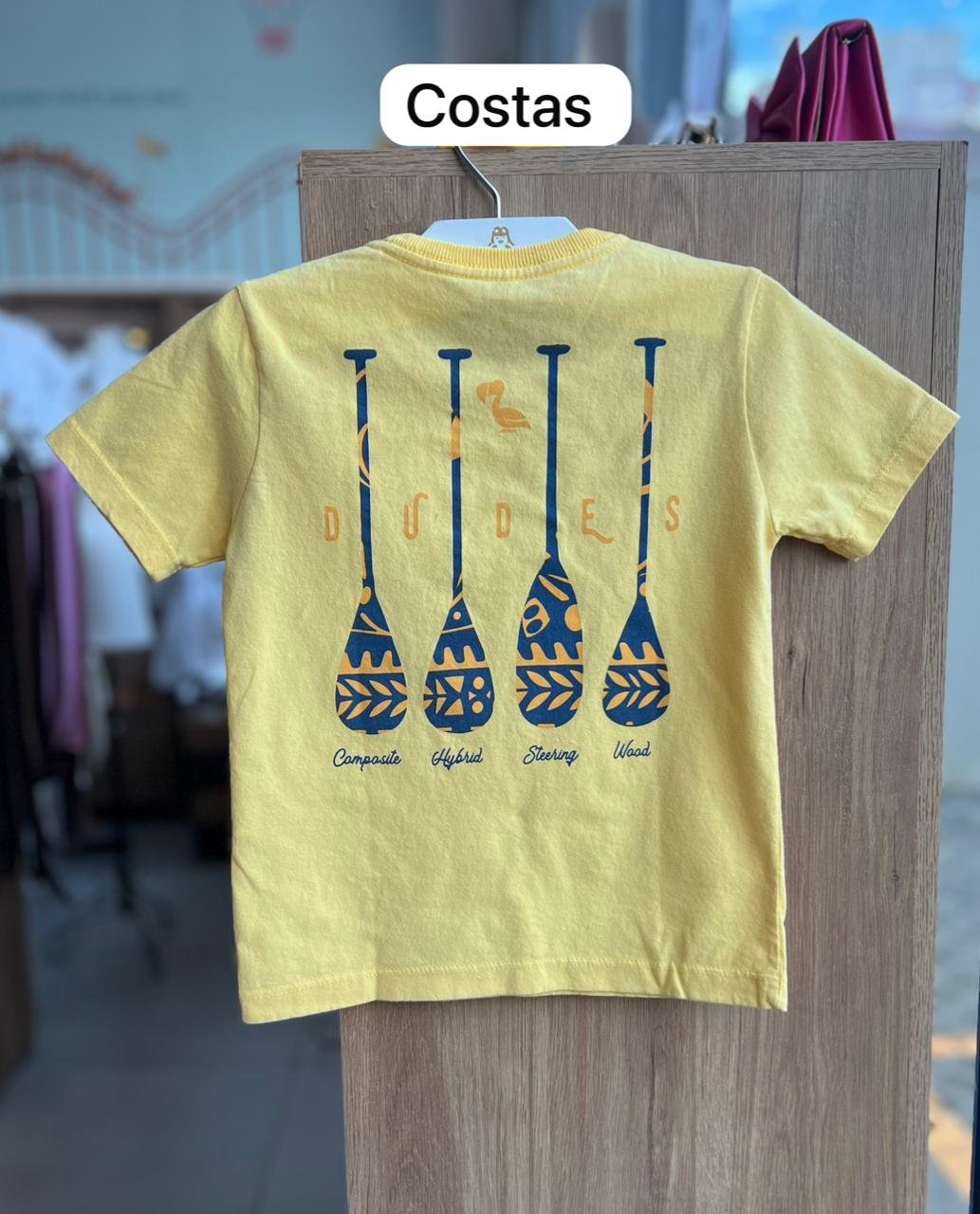 CAMISETA MANGA CURTA STEERING DODO MENINO DUDES - AMARELO