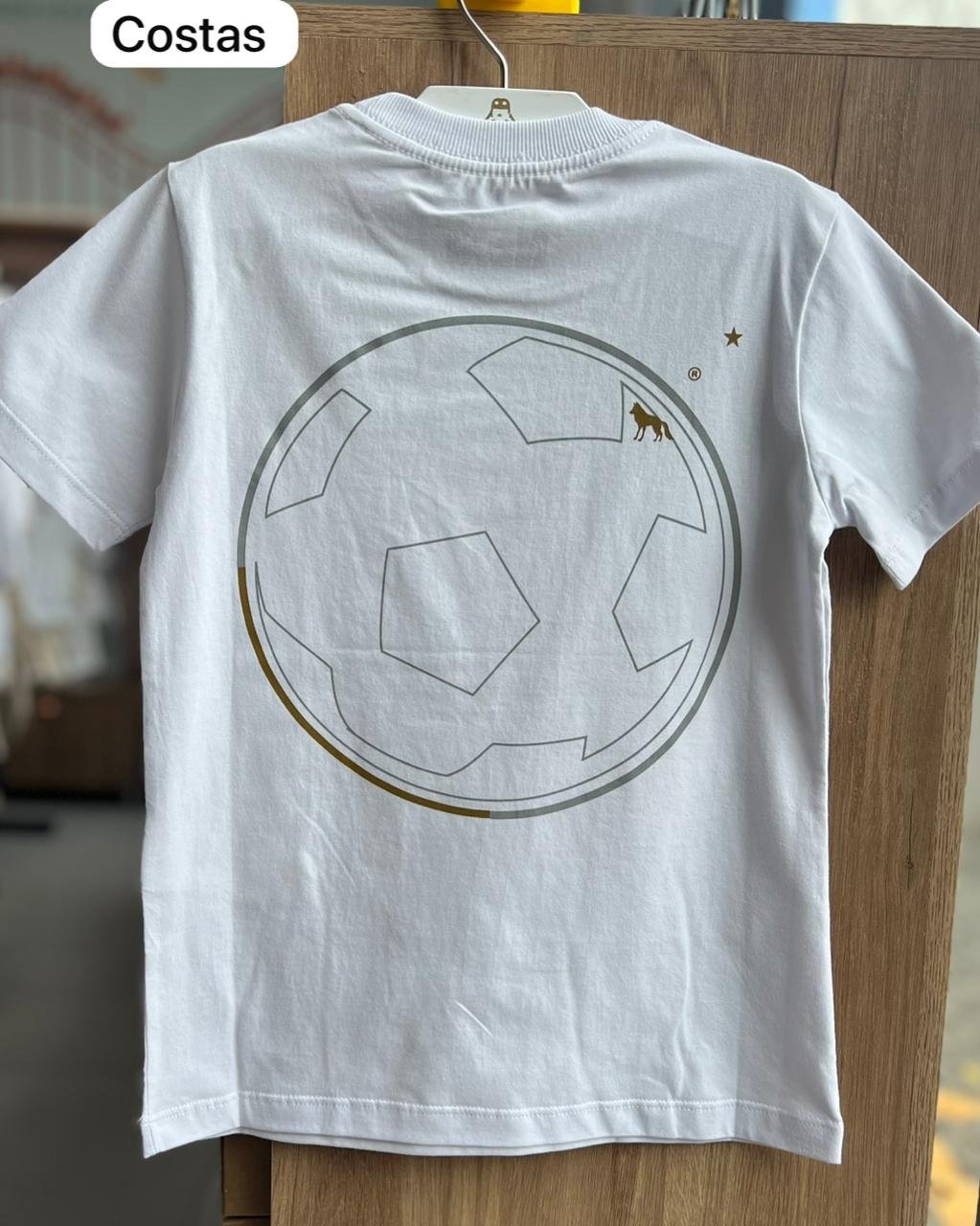 CAMISETA MANGA CURTA THE WOLF CUP FUTEBOL COPA MENINO ACOSTAMENTO - BRANCO