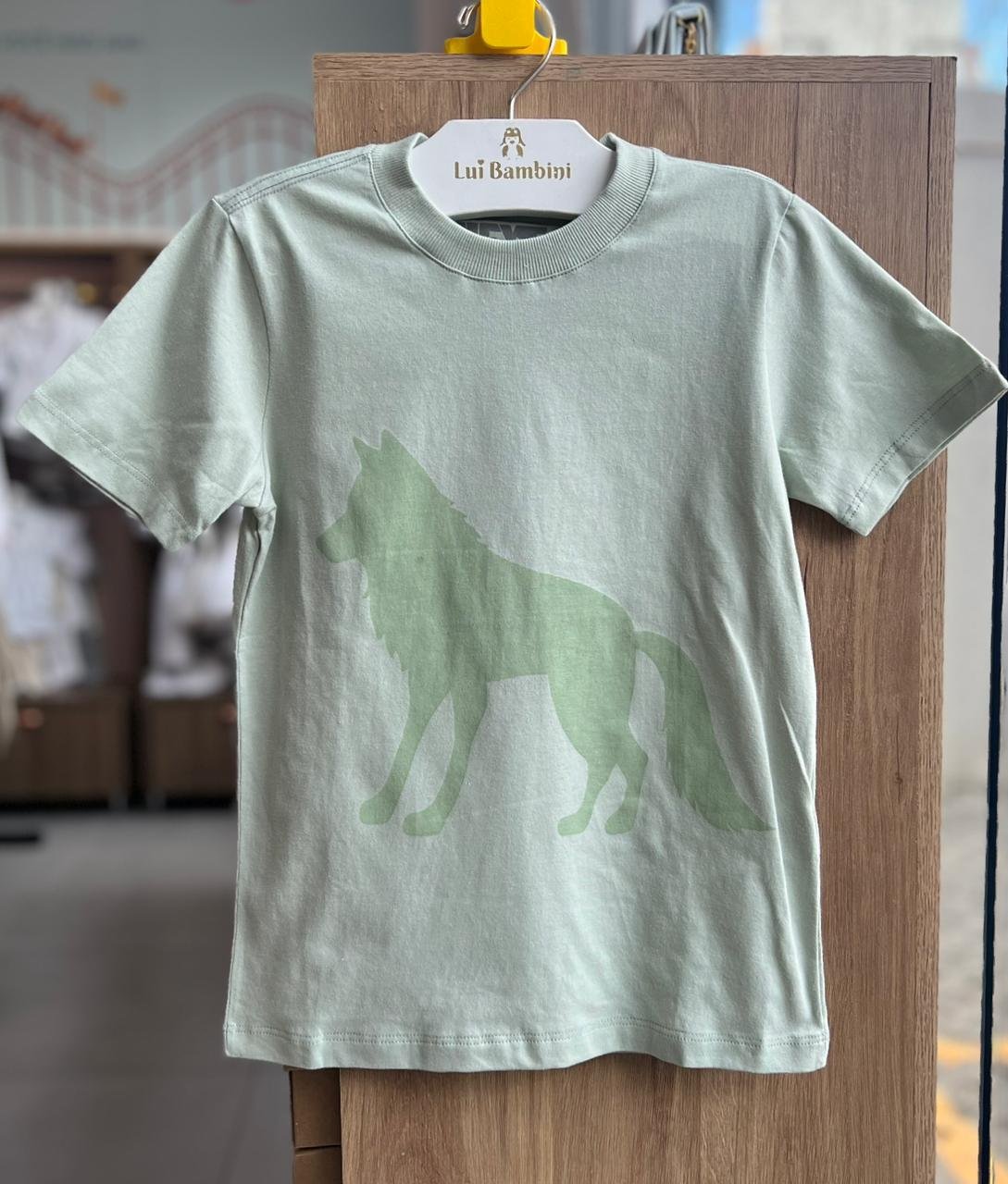 CAMISETA MANGA CURTA LOBO MENINO ACOSTAMENTO - VERDE CLARO