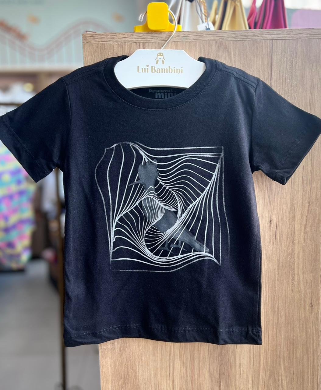 CAMISETA MANGA CURTA PICA PAU TEIAS ARANHA MENINO RESERVA MINI - PRETO