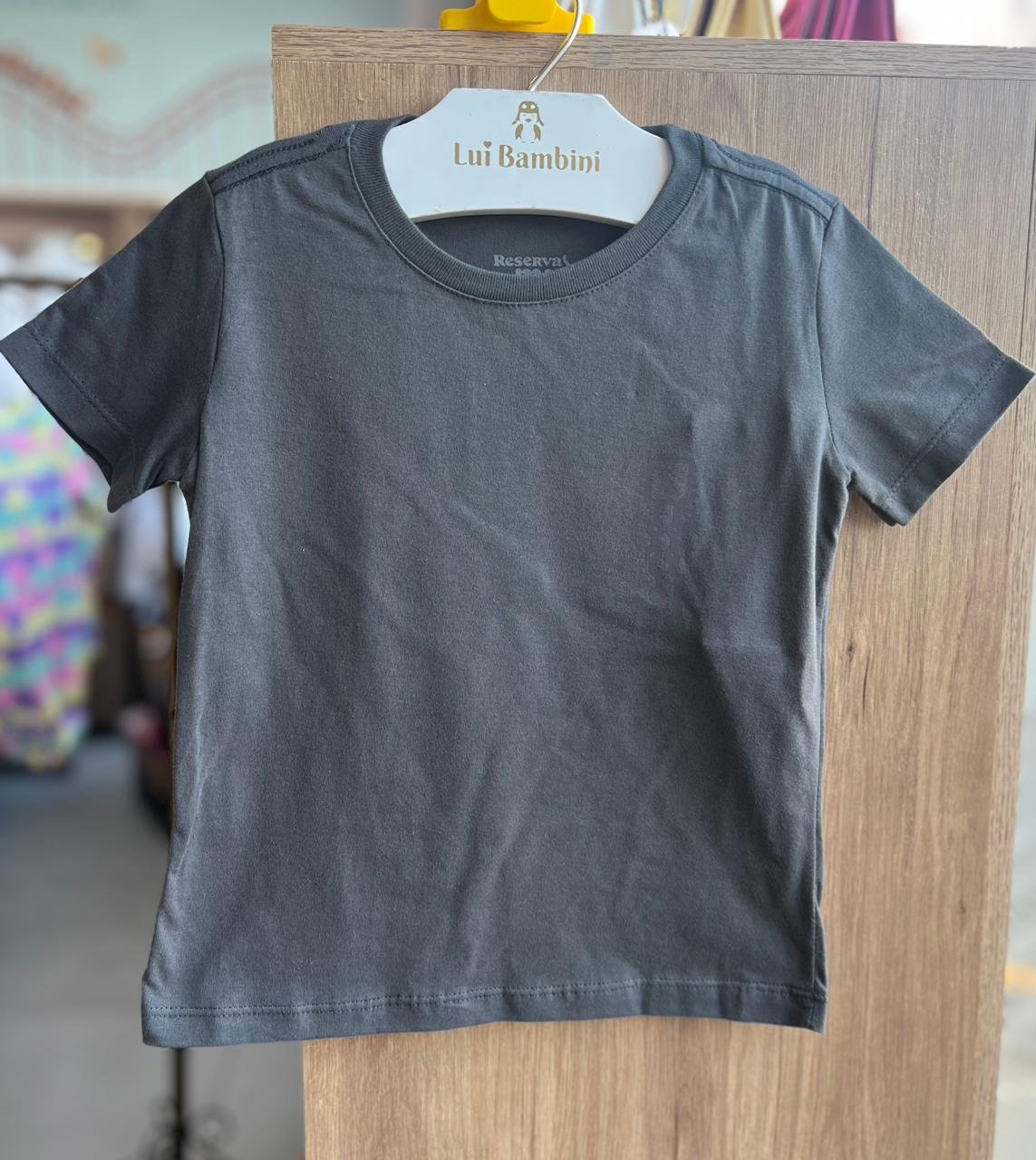 CAMISETA MANGA CURTA CHIP PICA PAU REFLETIVO REGENERATION MENINO RESERVA MINI - CINZA ESCURO