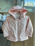 JAQUETA MANGA LONGA ZIPER COM CAPUZ REMOVIVEL MATELASSE MENINA ANJOS BABY - ROSA
