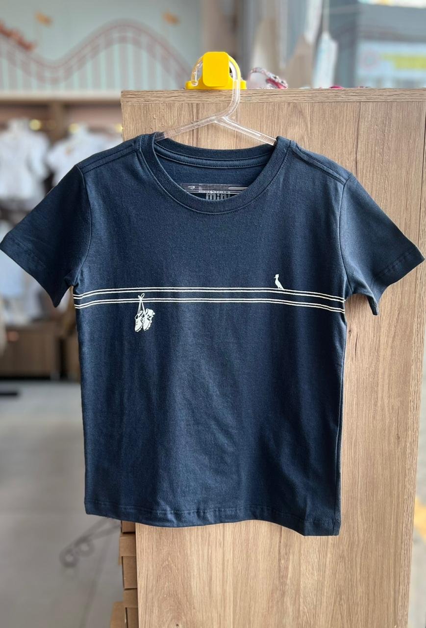 CAMISETA MANGA CURTA CHUTEIRA TRADIÇÃO FUTEBOL MINIMALISTA PICA PAU MENINO RESERVA MINI - MARINHO