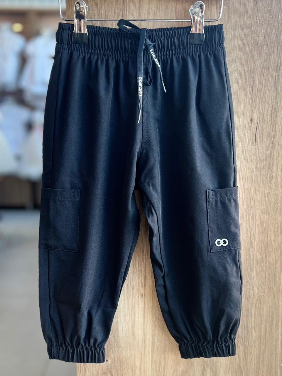 CALCA JOGGER NYLON ERGONOMIC CORDÃO MENINO LUC BOO - PRETO