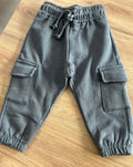 CALÇA MOLETOM STREET BOLSOS CORDÃO BÁSICO MENINO HAVE FUN - CINZA