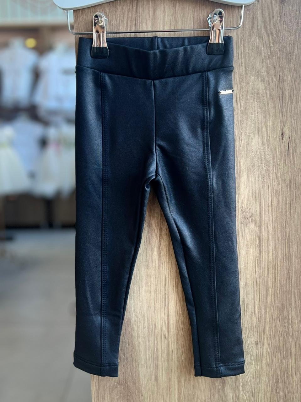 CALÇA CIRRE FELPADO ELÁSTICO CÓS BÁSICA MENINA HAVE FUN - PRETO