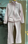 CONJUNTO JAQUETA MANGA LONGA ZÍPER FITNESS TÉRMICO E CALÇA MENINA HAVE FUN - ROSA CLARO