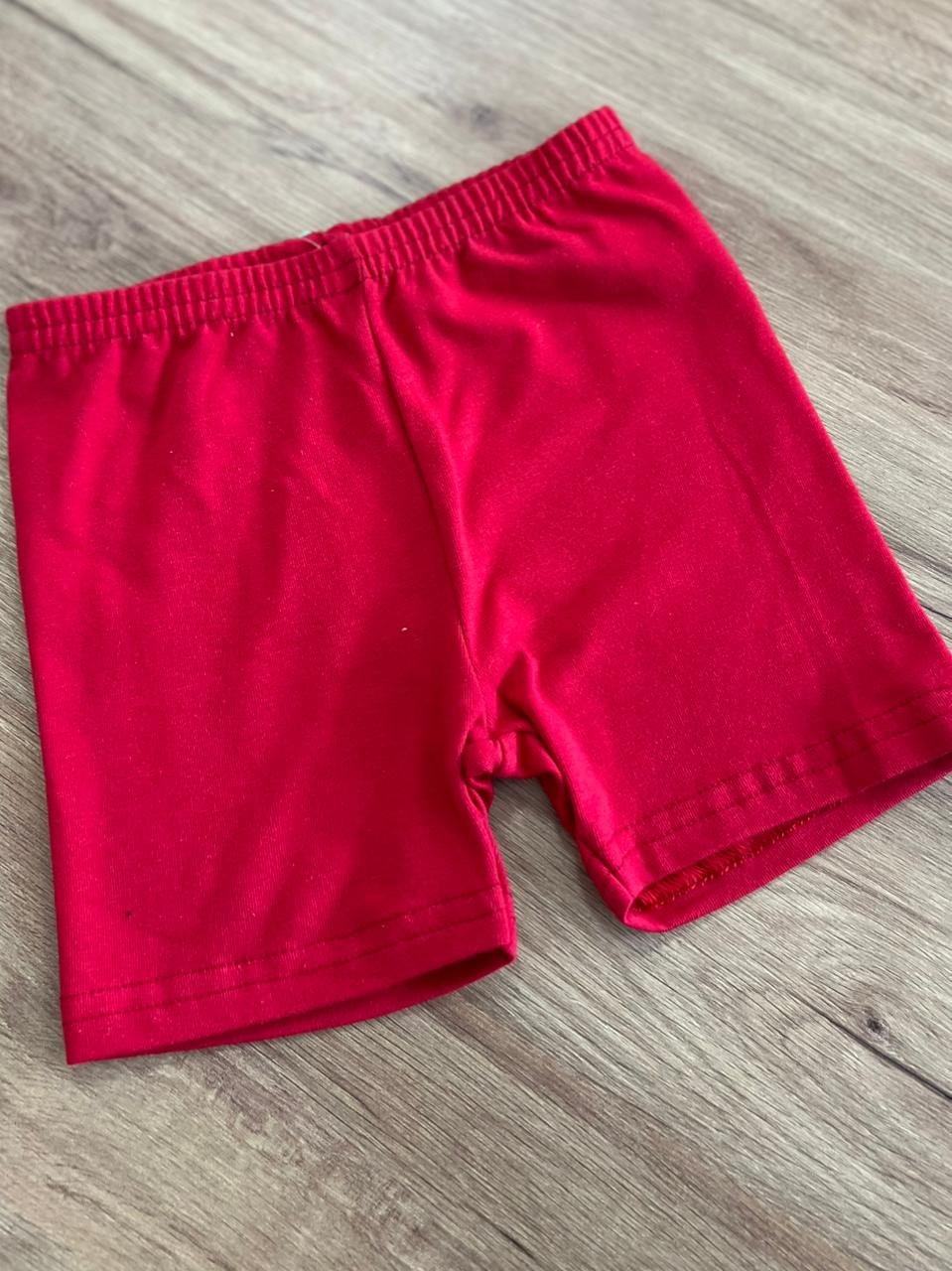 SHORT BERMUDA LEGGING CICLISTA PARA USAR EMBAIXO DA SAIA MENINA ELIAN - VERMELHO