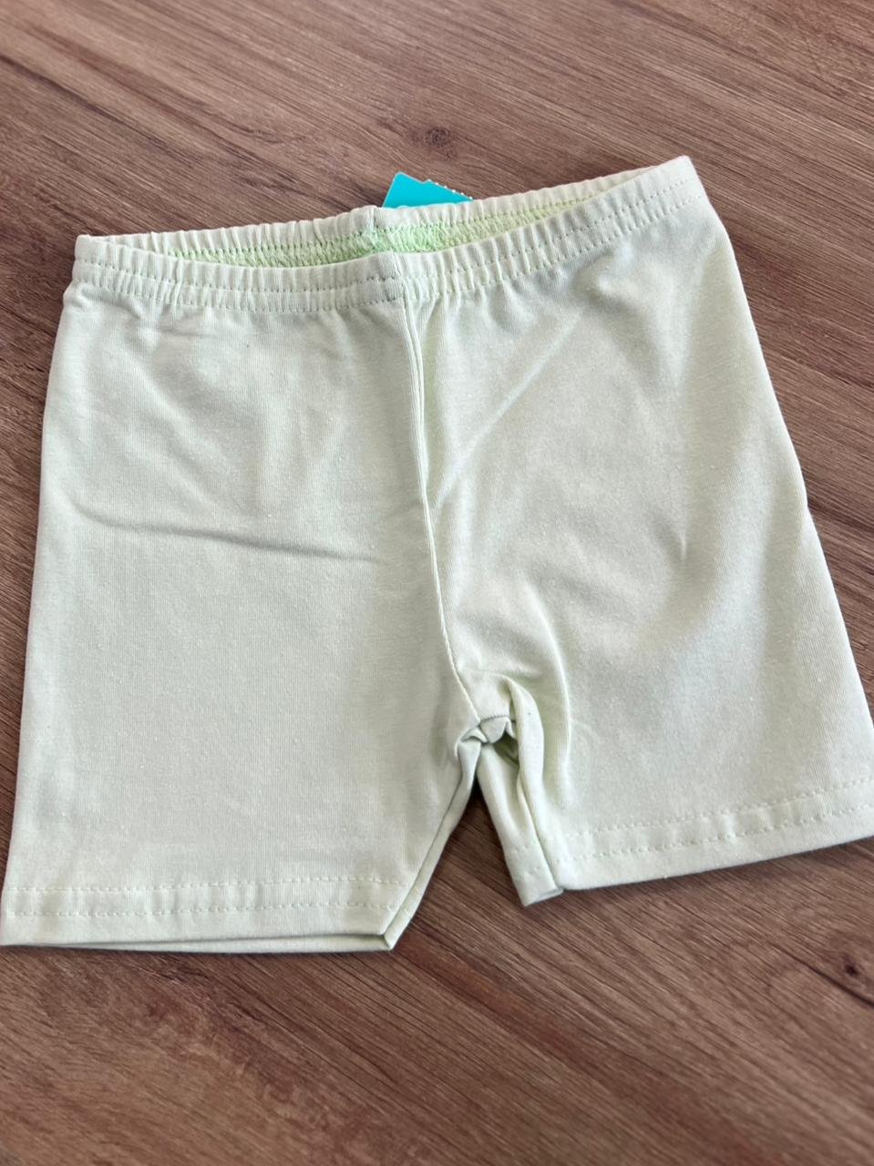 SHORT BERMUDA LEGGING CICLISTA PARA USAR EMBAIXO DA SAIA MENINA ELIAN - VERDE CLARO