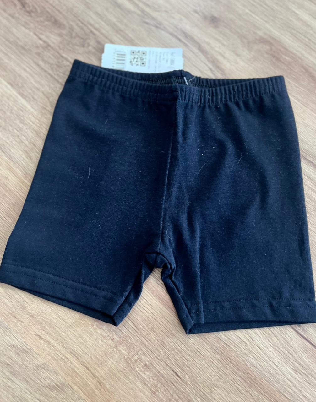 SHORT BERMUDA LEGGING CICLISTA PARA USAR EMBAIXO DA SAIA MENINA ELIAN - PRETO