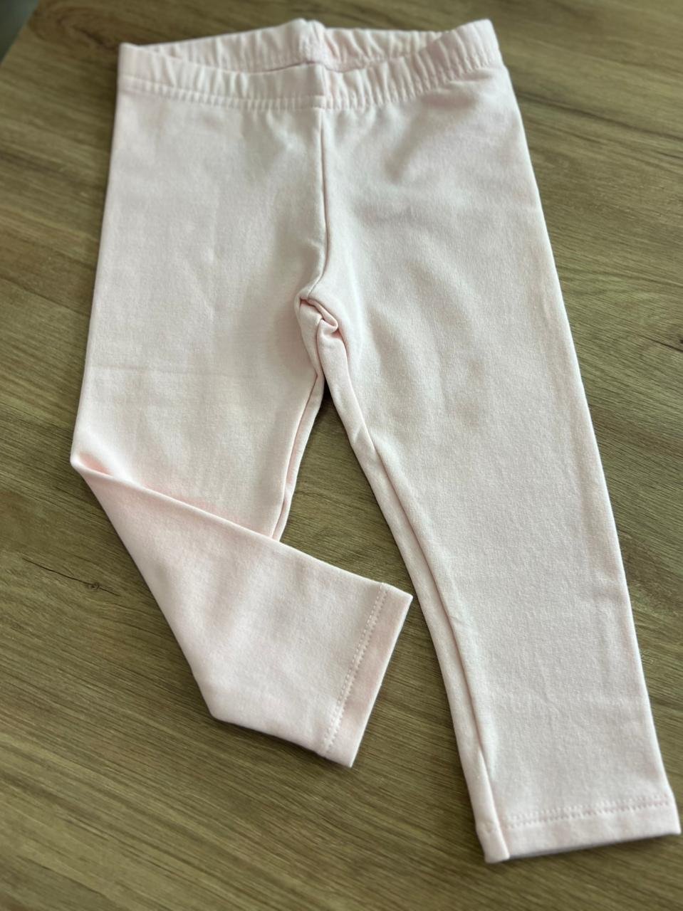 CALÇA LEGGING BÁSICA LISA ELÁSTICO CÓS MENINA ELIAN - ROSA CLARO