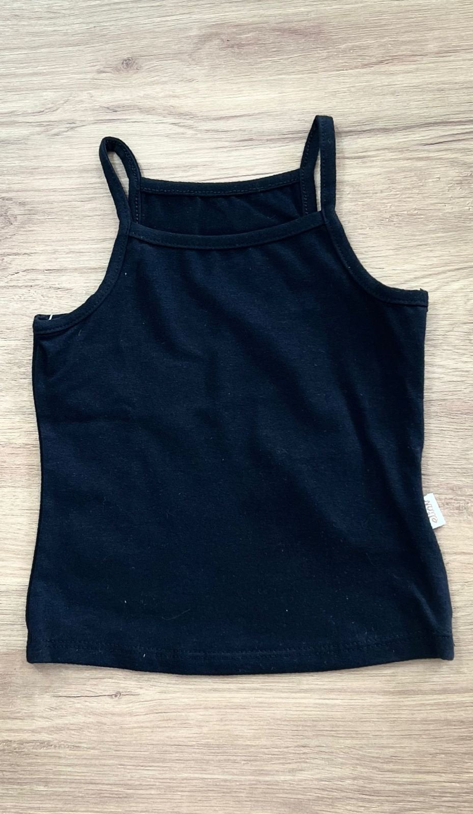 BLUSA ALÇA FINA BÁSICA LISA MENINA ELIAN - PRETO