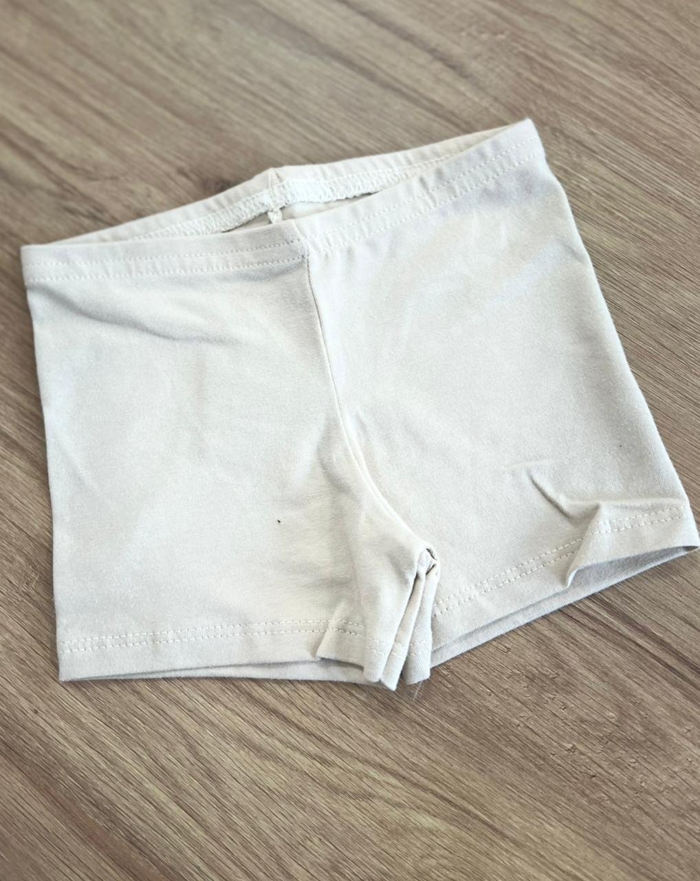 SHORT LISO BÁSICO PARA USAR EMBAIXO DA SAIA MENINA ELIAN - CREME