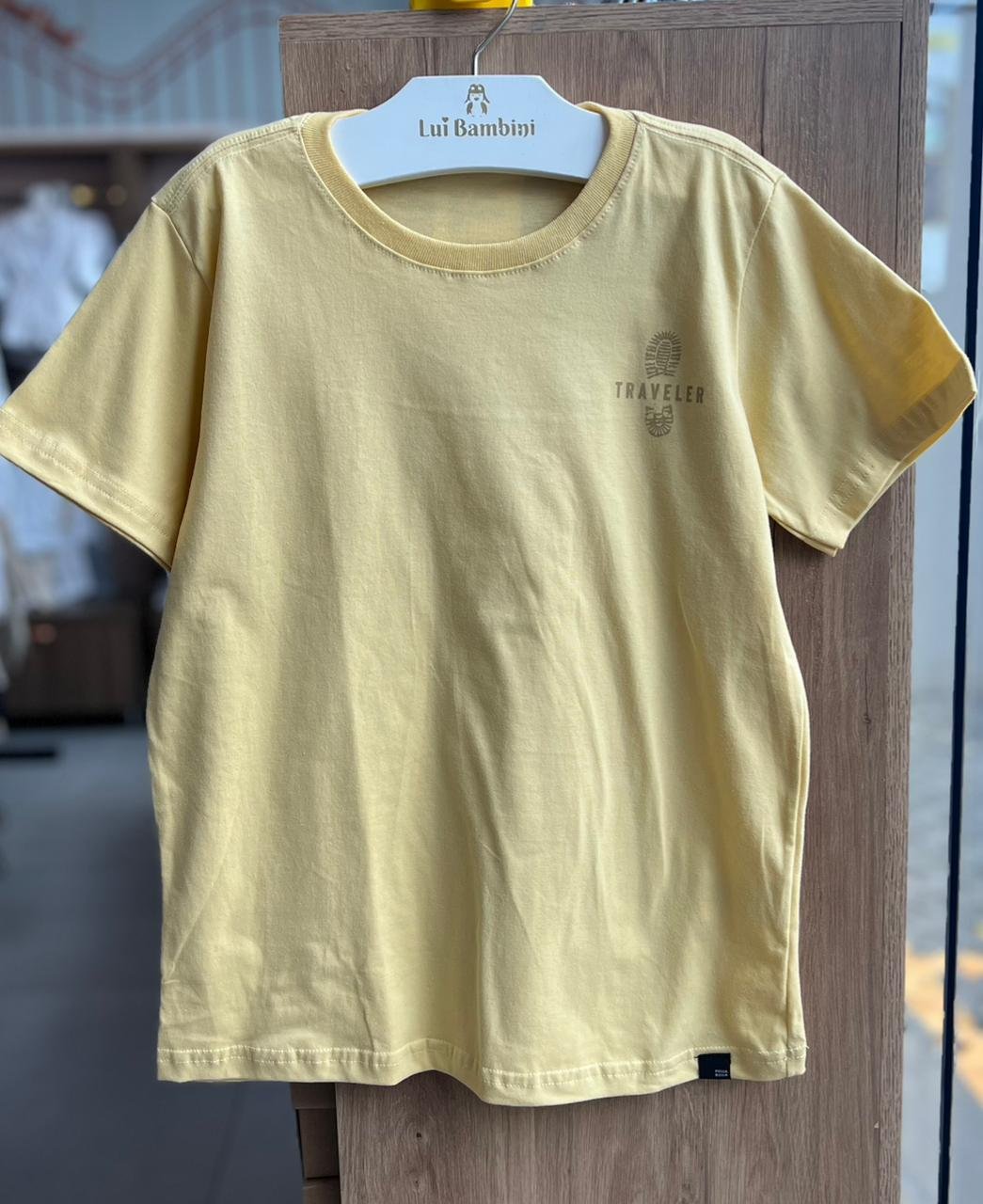CAMISETA MANGA CURTA TRAVELER MENINO PULLA BULLA - AMARELO