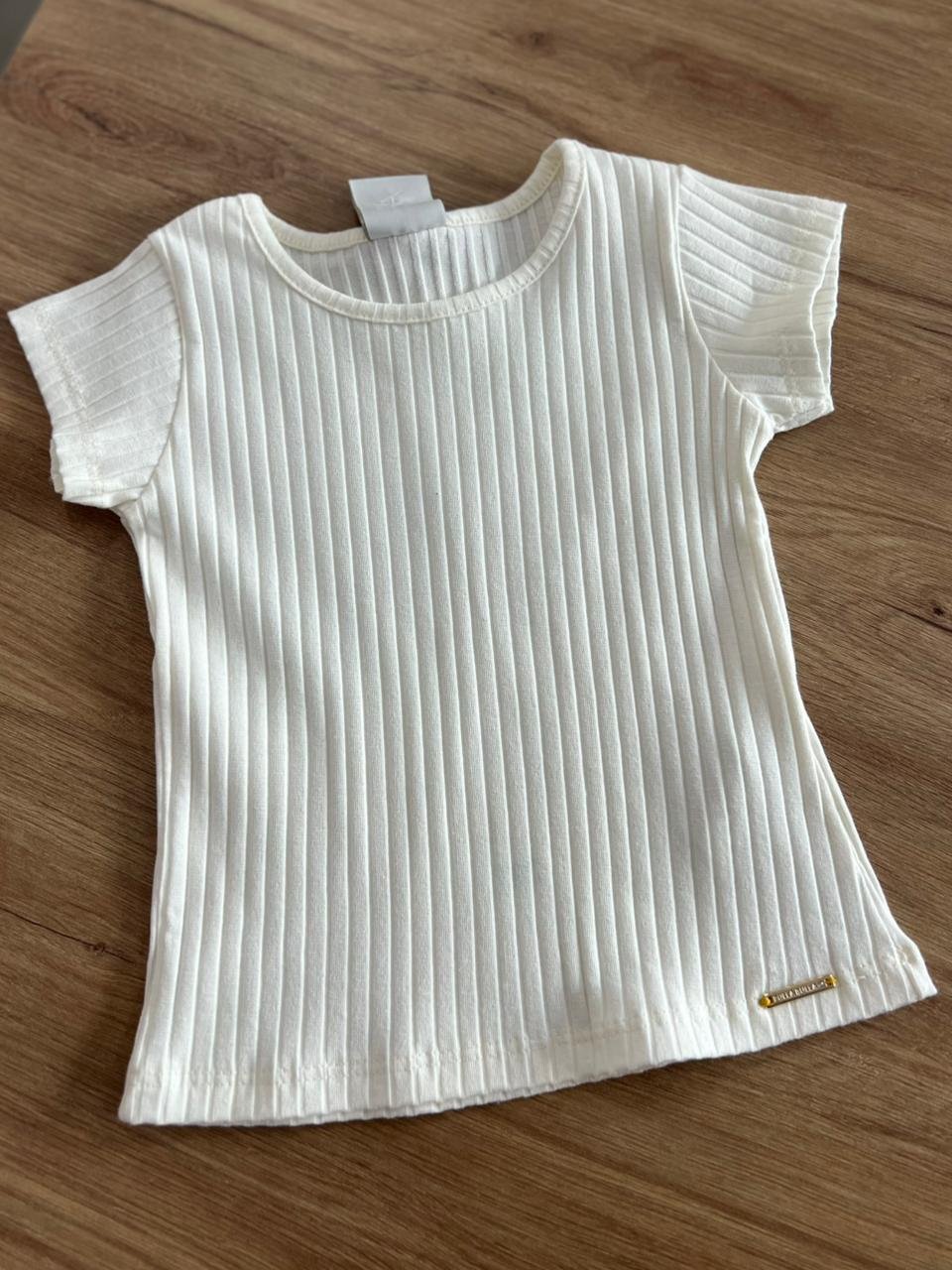 BLUSA MANGA CURTA CANELADA MENINA PULLA BULLA - OFF