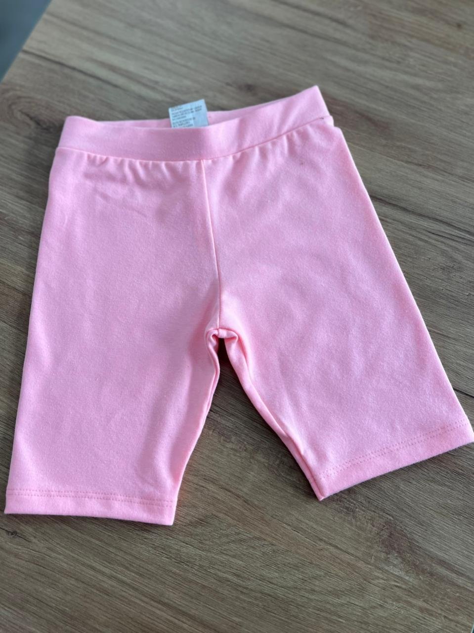 SHORT ELÁSTICO CÓS PARA USAR EMBAIXO DA SAIA CICLISTA LEGGING BÁSICA LISO MENINA PULLA BULLA - ROSA NEON