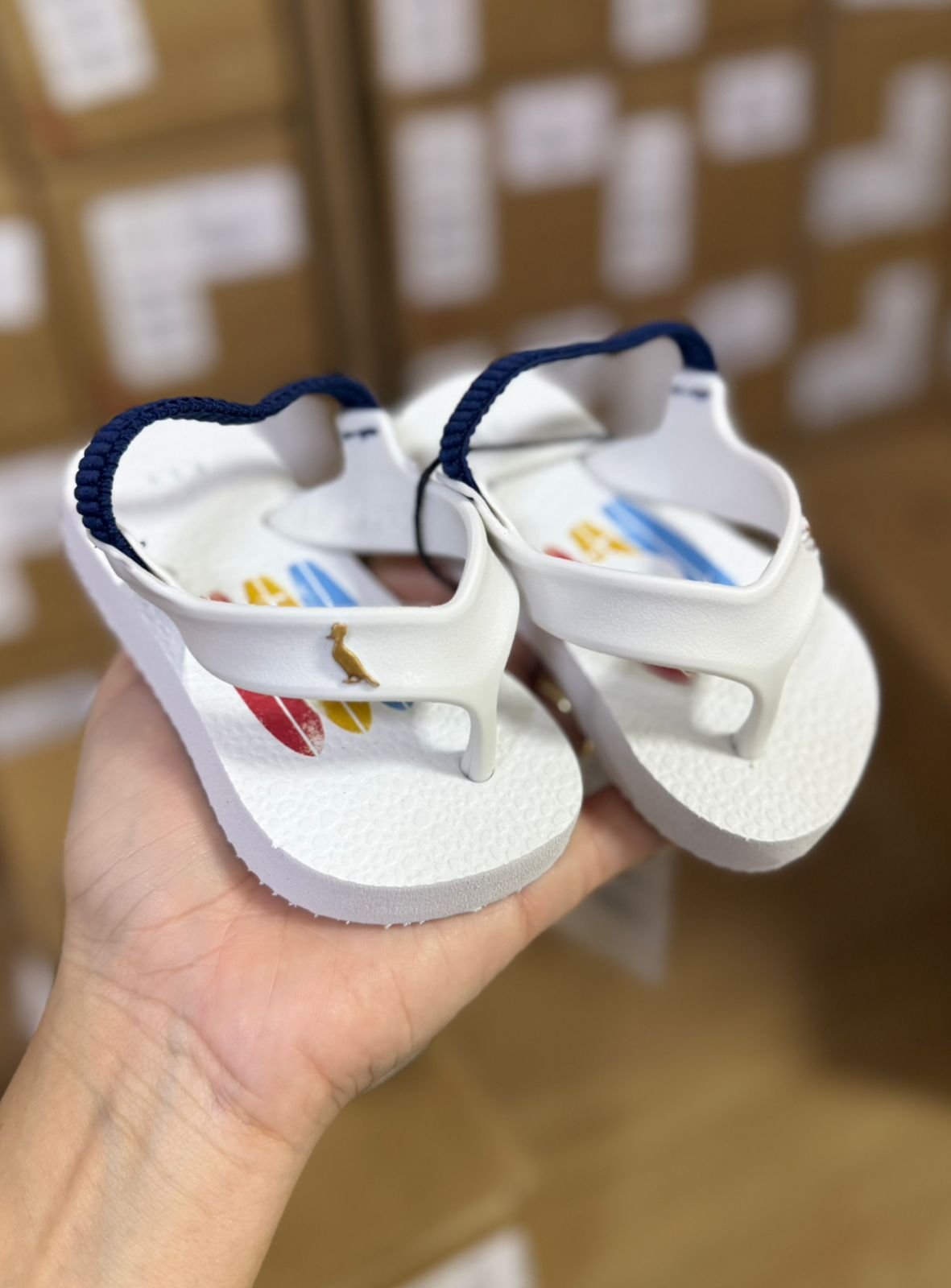 CHINELO ABA FINA BEBE PICA PAU PRANCHAS ELÁSTICO MENINO RESERVA MINI - BRANCO