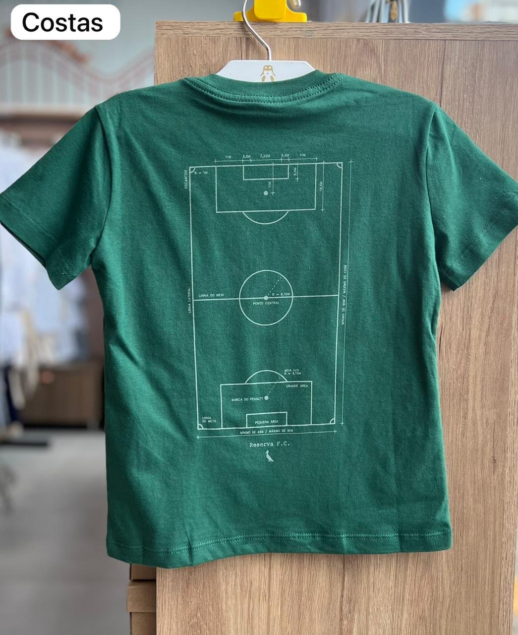 CAMISETA MANGA CURTA FUTEBOL COPA DO MUNDO BRASIL CAMPO ESTRATEGIA MENINO RESERVA MINI - VERDE