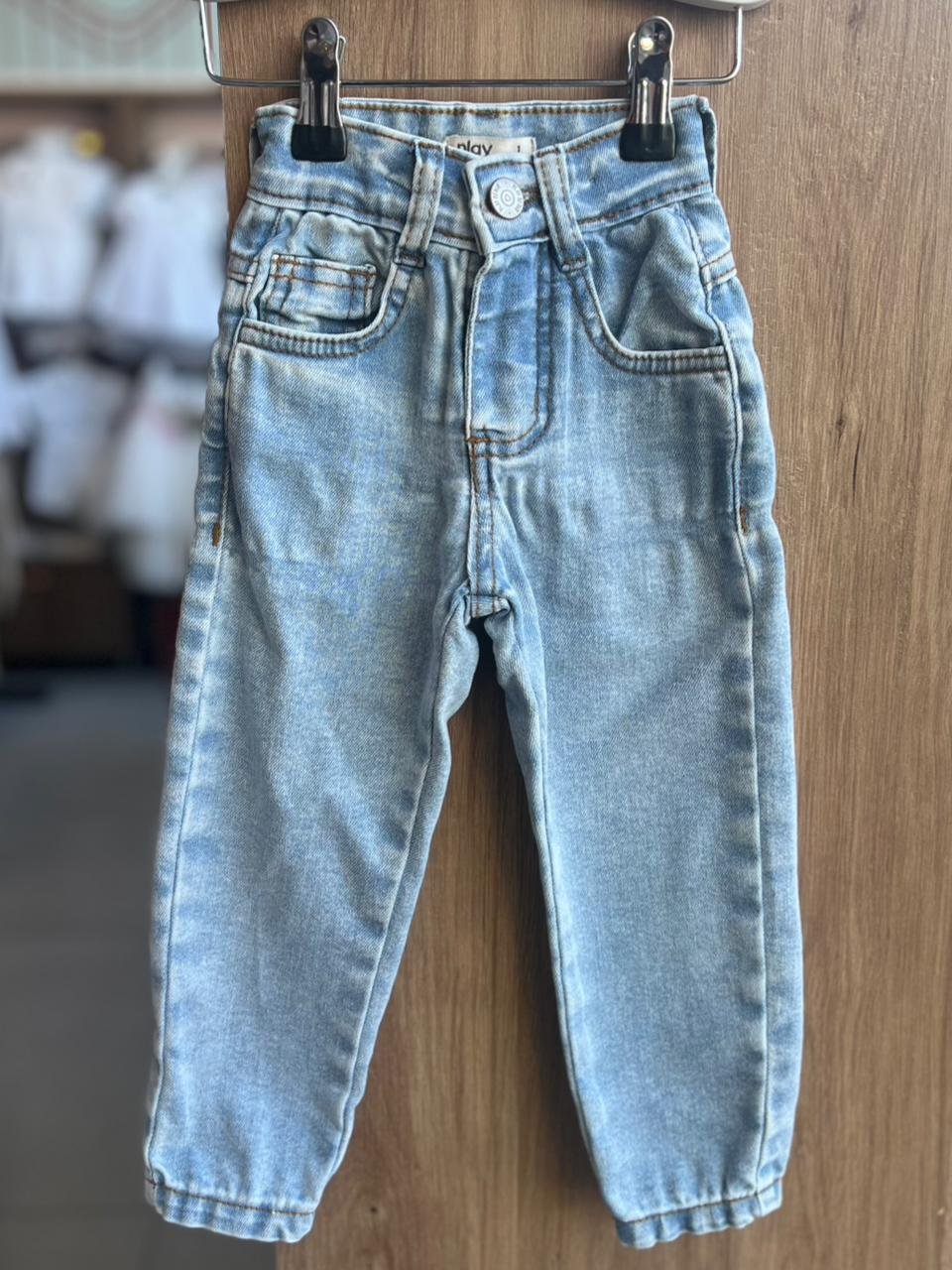 CALÇA AJUSTE INTERNO BÁSICO BOLSOS MENINO FAKINI - JEANS CLARO