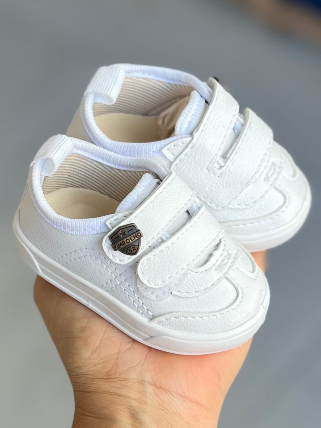 TENIS VELCRO DUPLO STREET URBAN MENINO PIMPOLHO - BRANCO