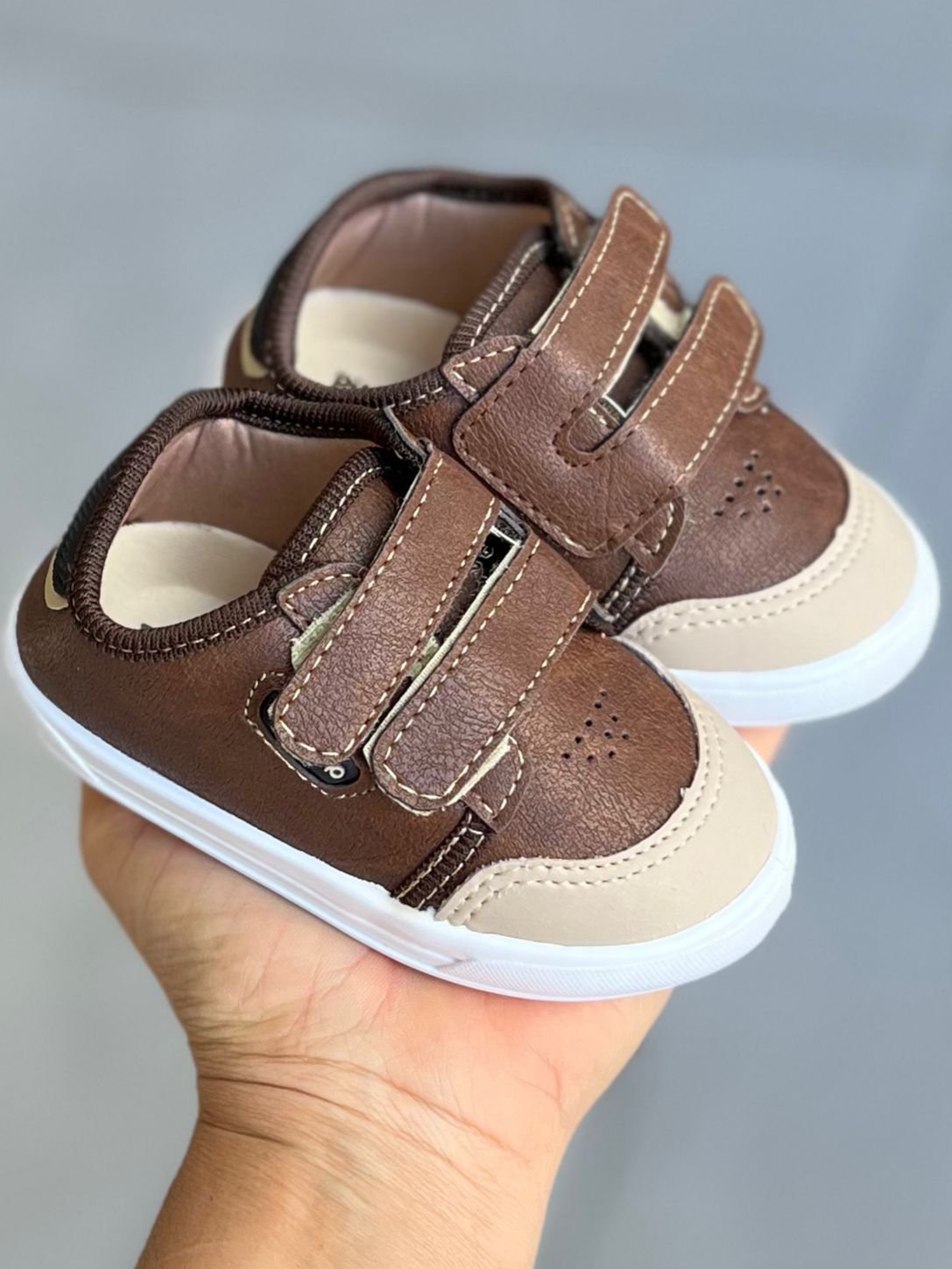 TÊNIS STREET URBAN VELCRO DUPLO MENINO PIMPOLHO - MARROM