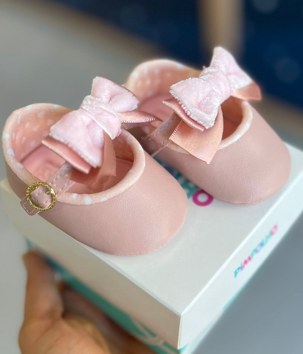 SAPATO SAPATILHA LAÇO DUPLO PELUCIADO MENINA PIMPOLHO - ROSA