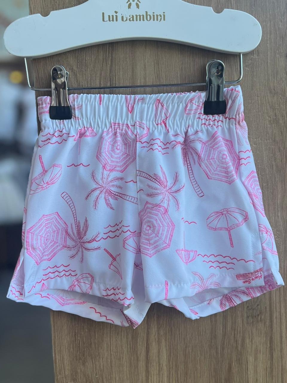 SHORT TACTEL COMFORT MAR PRAIA MENINA HAVE FUN - BRANCO