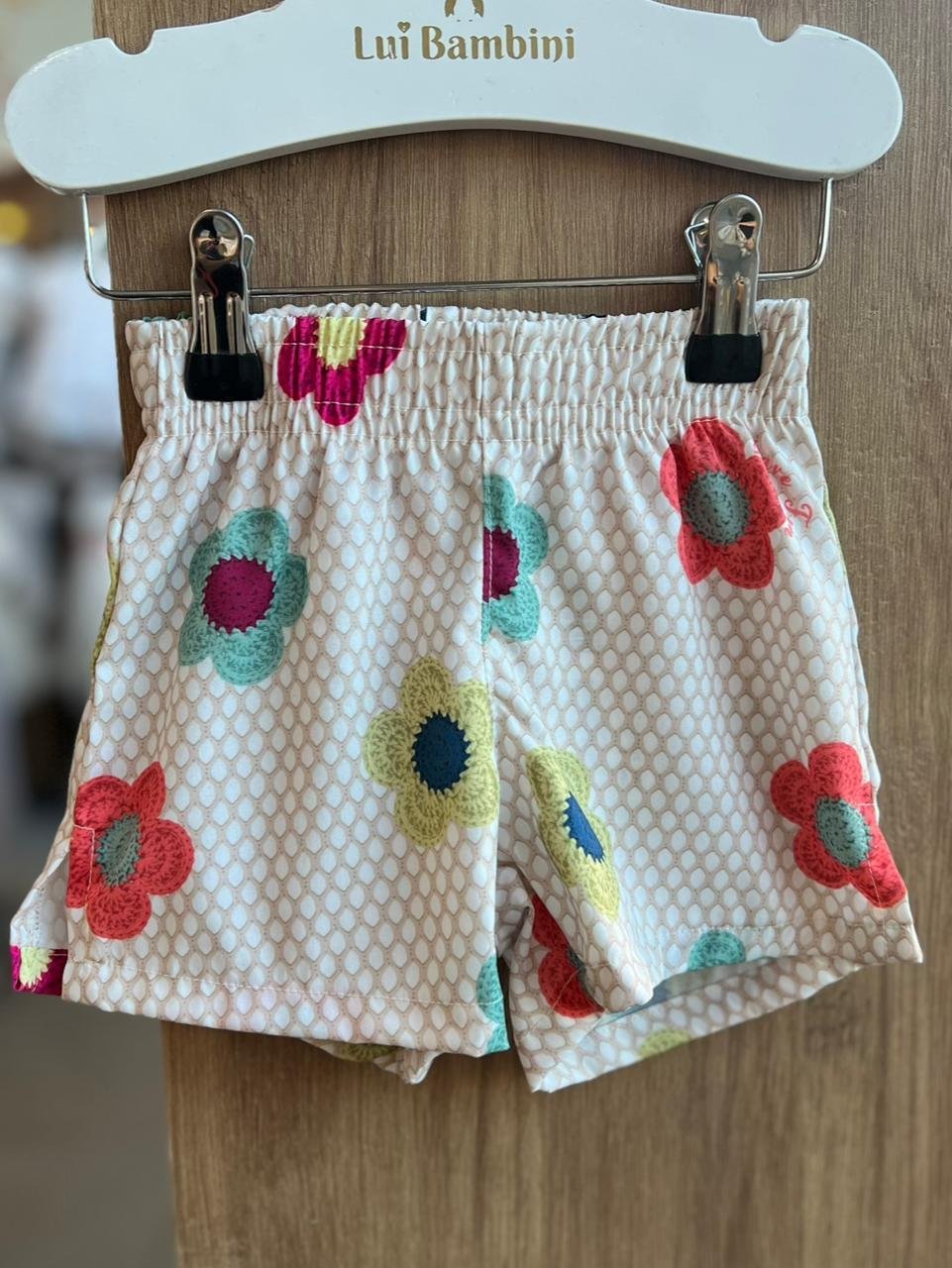 SHORT TACTEL COMFORT FLORES MENINA HAVE FUN - BEGE
