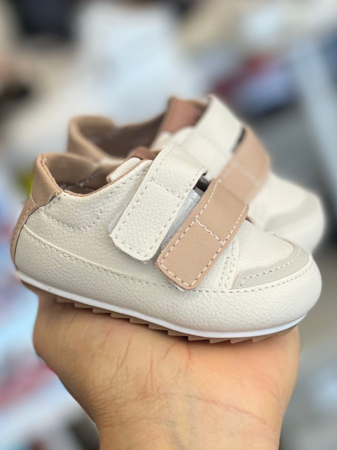 SAPATO MOCASSIM VELCRO DUPLO BÁSICO LISO MENINO XUÁ XUÁ - OFF/BEGE