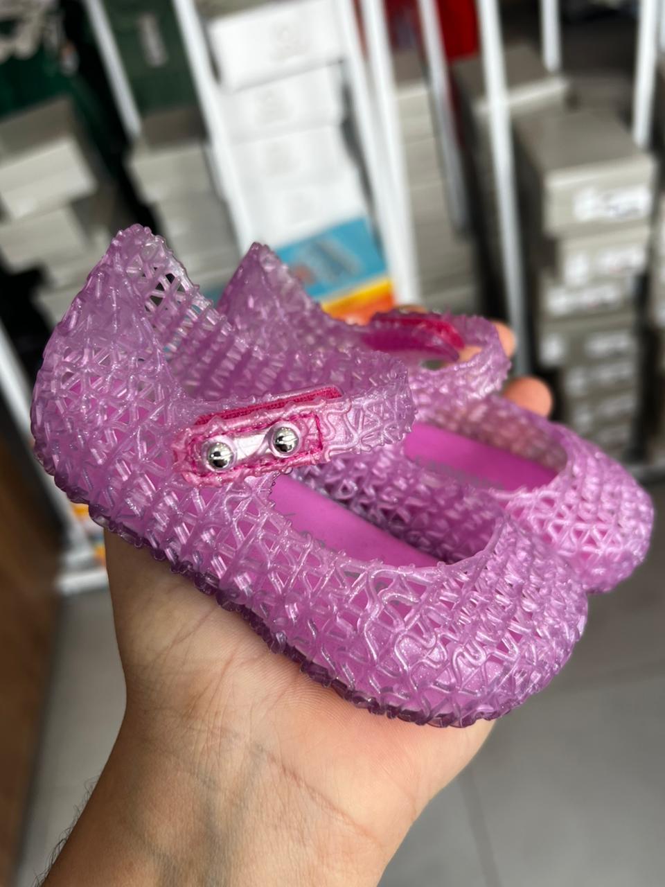 SAPATILHA MINI MELISSA CAMPANA PAPEL MENINA MELISSA - LILÁS