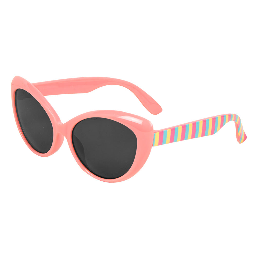 ÓCULOS DE SOL UV 400 ROSA LISTRAS LISO MENINA PIMPOLHO