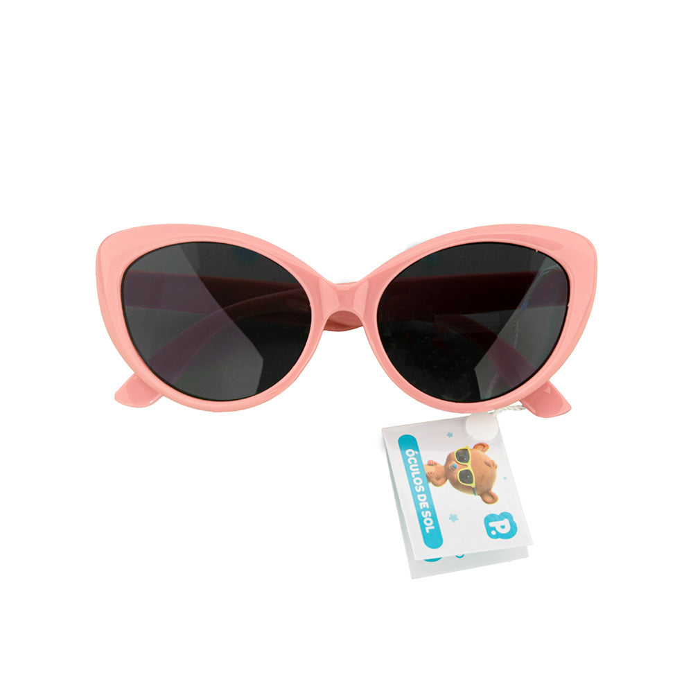 ÓCULOS DE SOL UV 400 ROSA LISTRAS LISO MENINA PIMPOLHO