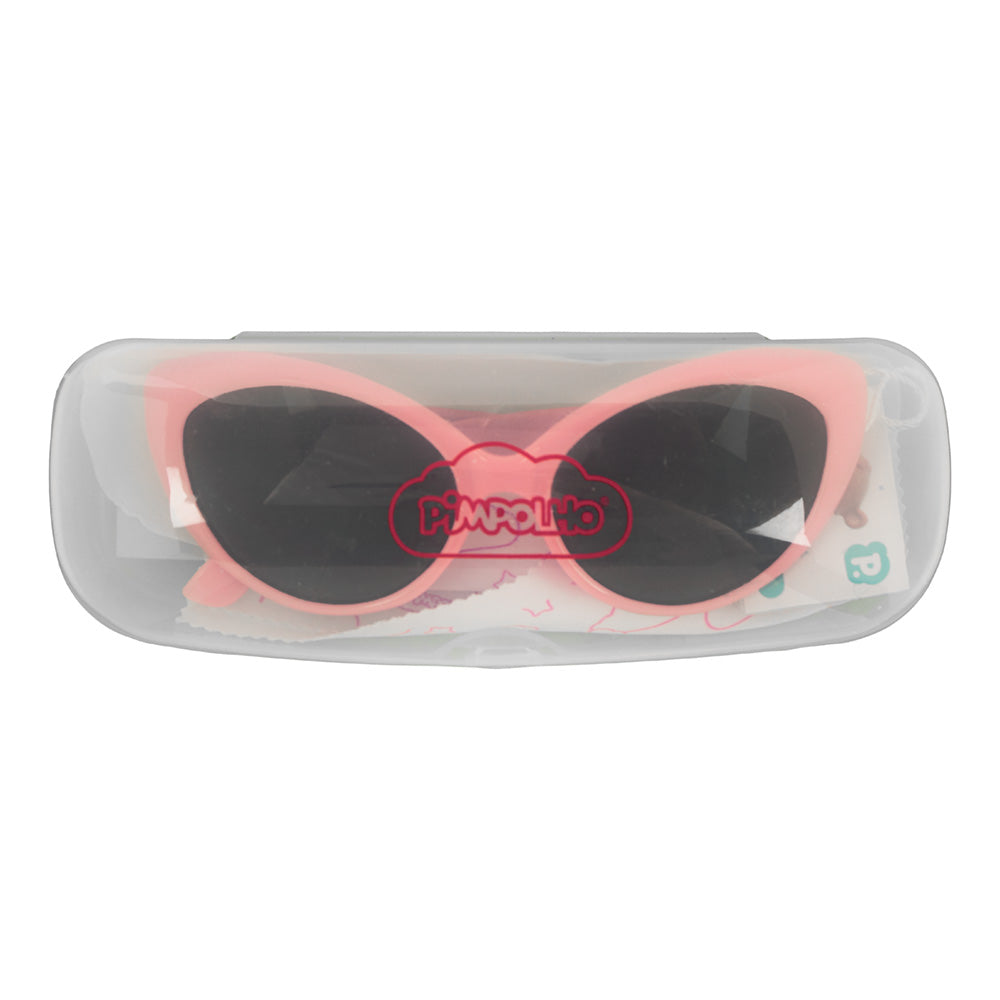 ÓCULOS DE SOL UV 400 ROSA LISTRAS LISO MENINA PIMPOLHO